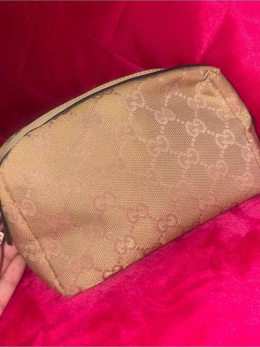 Authentic Gucci Gold Pouch